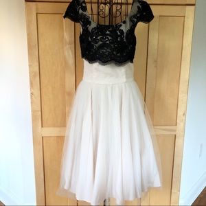 ModCloth Breathtaking Belle Dress cream black size Small